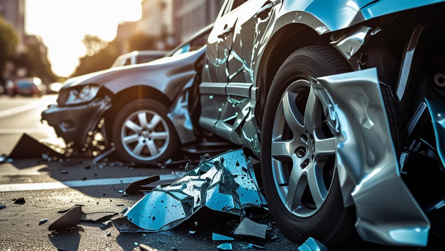 نموذج توضيحي لتلف في مقدمة سيارة نتيجة حادث